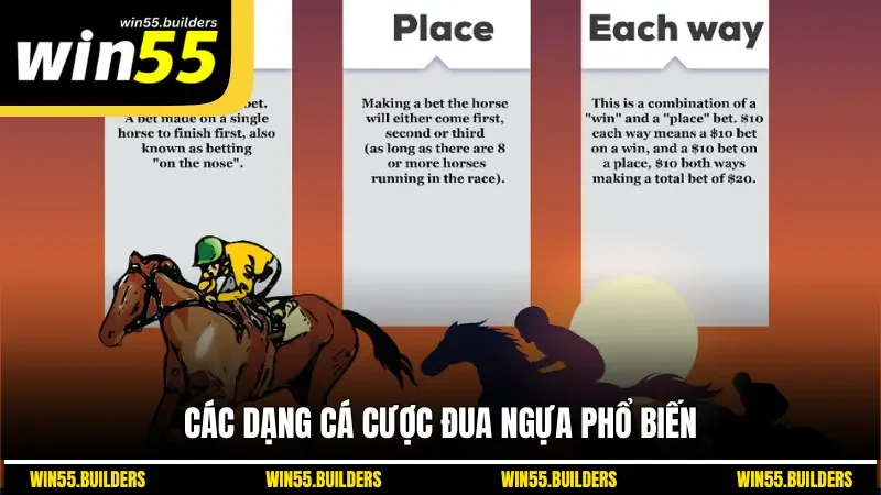 Các dạng kèo phổ biến trong cược đua ngựa