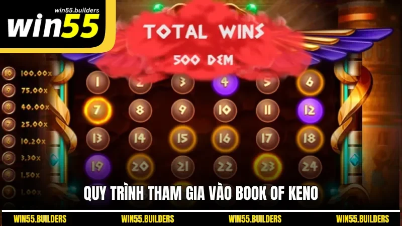 Quy trình tham gia vào Book of Keno